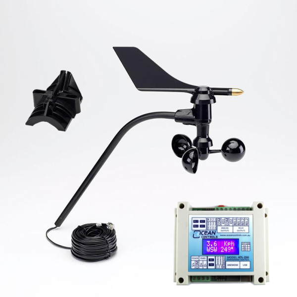 Anemometer with display and programmable alarms