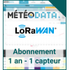 Abonnement LoRa + Météodata 1 capteur x 1 an