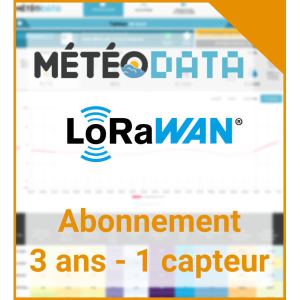 Suscripción LoRa + Météodata 1 sensor x 3 años