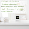 Termohigrómetro VentAir con pantalla táctil y recomendación de ventilación
