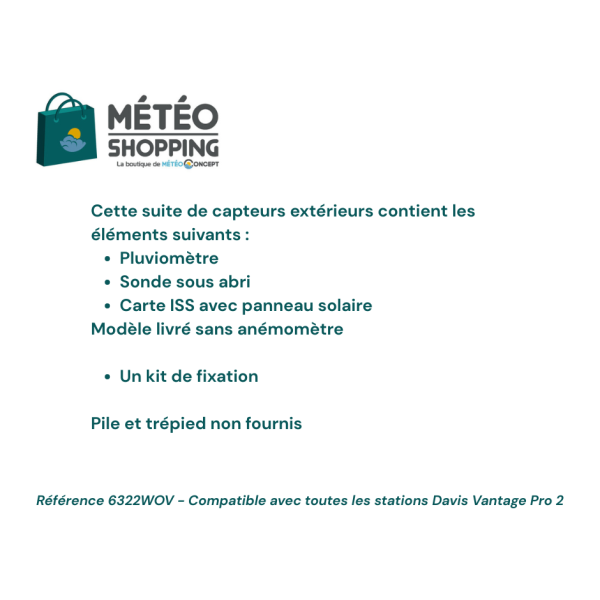 Conjunto de sensores inalámbricos para Vantage Pro 2 sin anemómetro