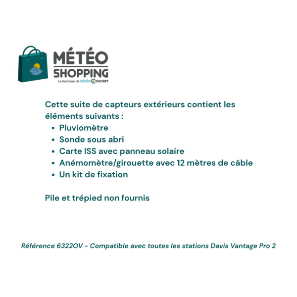 Suite de capteurs sans fil pour Vantage Pro 2 - Davis Instruments